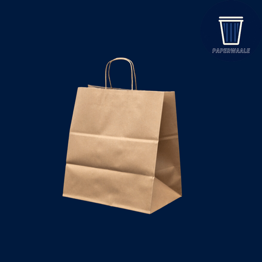 Brown Paper Bags Twisted Handle [12.5"x8.75"x14.25"] [200 Paper Bags]
